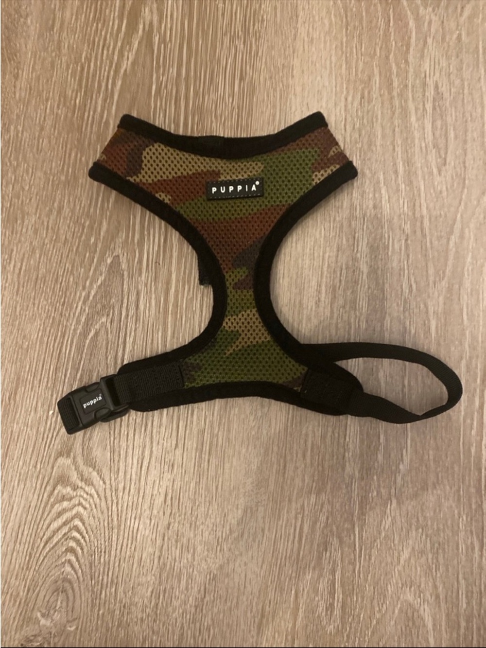 Puppia Olive and Brown Camo Mesh Dog Harness